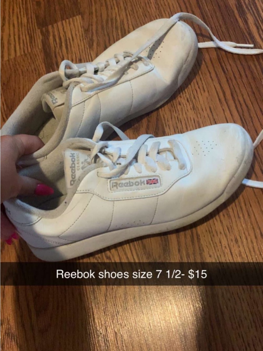 Reebok White Women's Low-Profile Leather Sneakers